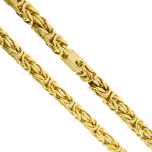 Złoty łańcuszek 585 męski PEŁNY splot 5mm Królewski Bizantyjski 80-100g